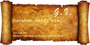 Gereben Valéria névjegykártya